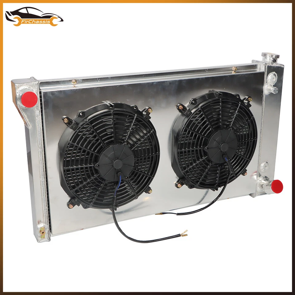For 1967-72 Chevy/GMC C/K 10/20/30 Series Pickup Truck 3 Row Radiator+Shroud Fan Foto 3 de 4
