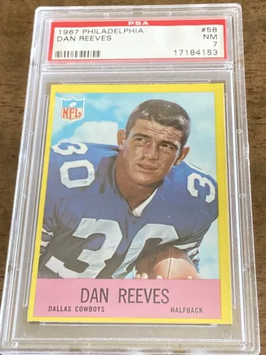 1967 Philadelphia Dan Reeves Rookie #58 PSA 7 Dallas Cowboys