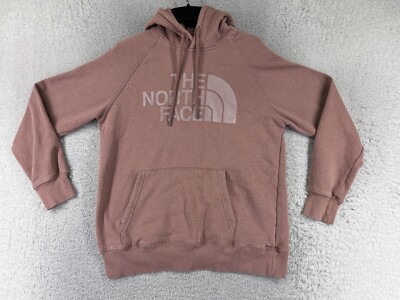 The North Face Sweater Womens Medium Pink Pullover Cotton Blend Long Sleeve READ