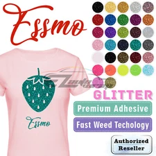 Essmo Glitter Heat Transfer Vinyl HTV Sheets T-Shirt 20" Wide 1 , 3 , 5, 10 Yard