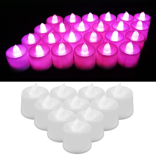 1x 12x bunte elektrische LED-Kerze, flackerfreie, romantische Lampe für Party RM - Bild 9 von 16