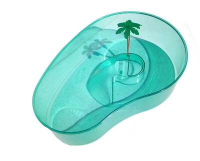 Vasca Per Tartarughe 44x34x12 Cm Con Isola Per Piante - Box Per Tartarughe Acquatiche - Foto 7