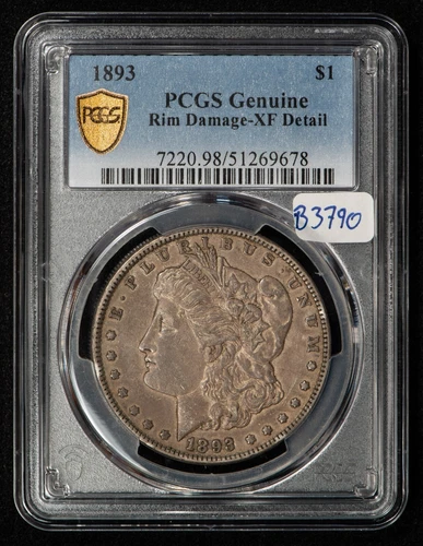 1893 $1 Morgan Silver Dollar - Key Date - PCGS XF Detail - SKU-B3790