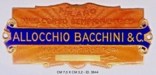 ALLOCCHIO BACCHINI & C MILANO PLACCA PUBBLICITARIA FABBRICA RADIO REGNO D’ITALIA