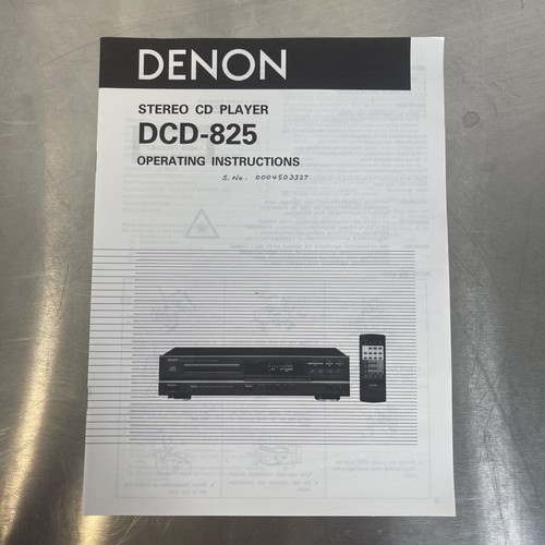 Denon DCD-825 Bedienungsanleitung 90er Jahre Vintage Stereo Hifi Booklet