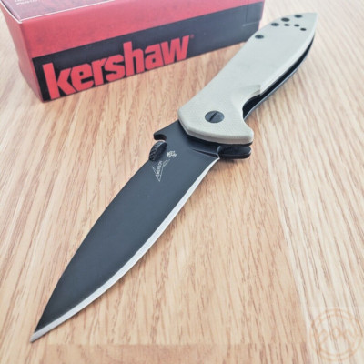 Kershaw Emerson CQC-4K Folding Knife 3.25'' 8Cr13MoV Steel Blade Tan G10 Handle