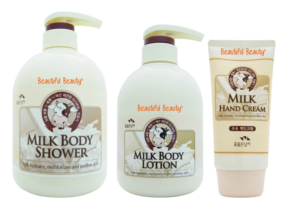 Somang Milk Body Shower + Body Lotion + Hand Cream Variety Sets (US Seller)