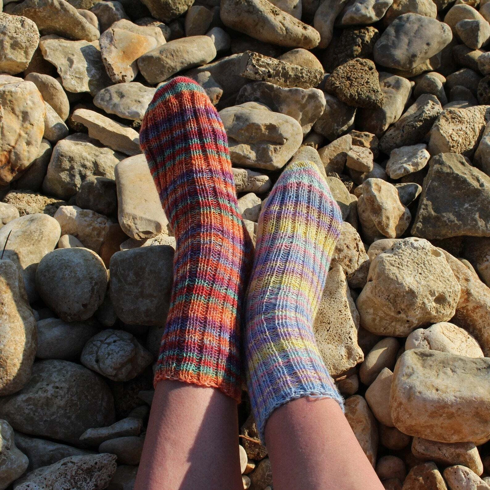 Soft Striped Wool Socks