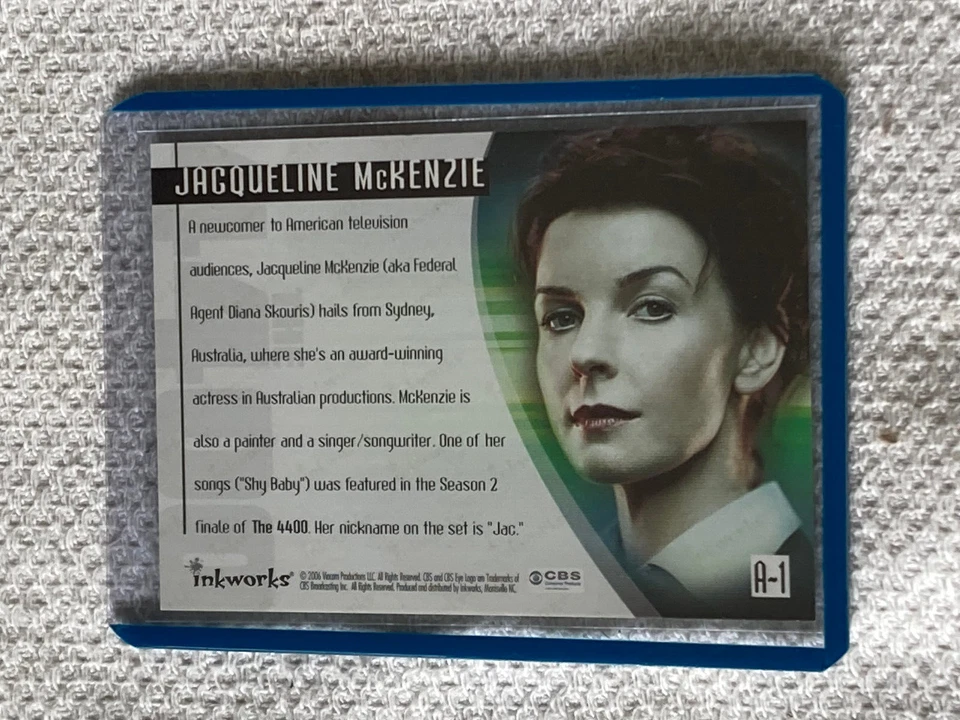 The 4400 Auto #A-1 2006 Inkworks Jacqueline McKenzie as Diana Skouris NM - Image 2 of 2