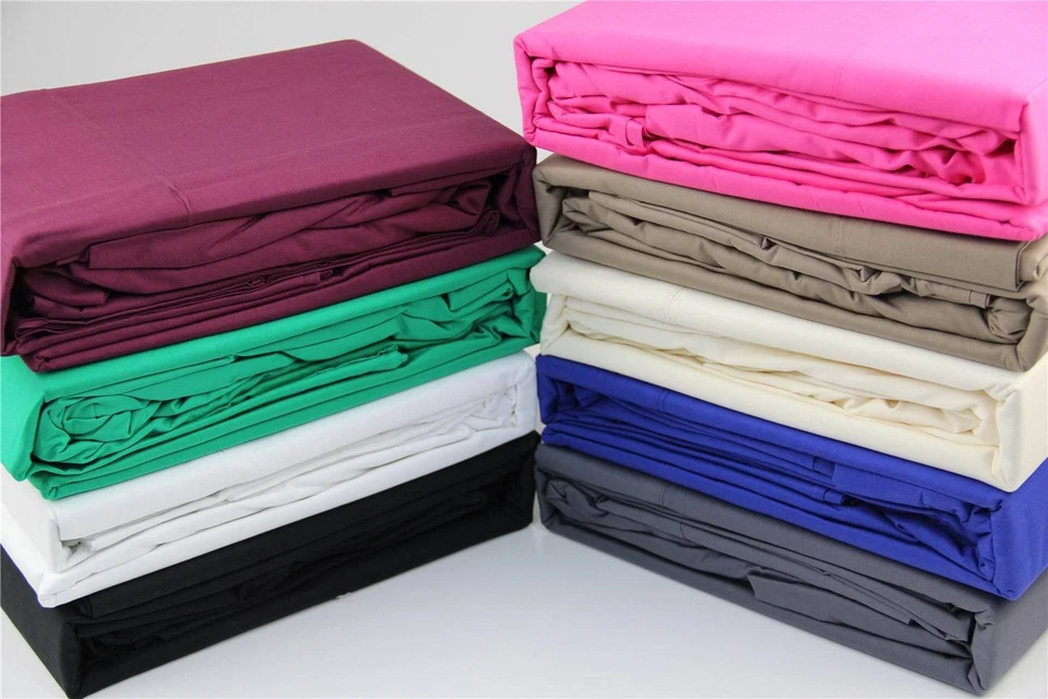 KING BED 50CM DROP 100% Pure Comb Egyption COTTON FITTED SHEET 9 colors - image 1 of 1