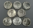 1943 BU WALKING LIBERTY HALF DOLLAR LOT / 8 COINS / SHARP LOT