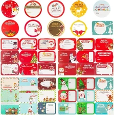 144 PCS Christmas Tags Sticker,Christmas Gift Tags,Christmas Name Labels for ...