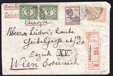 1928 WELTEVREDEN JAVA Nederland Dutch East Indies REG Cover to AUSTRIA WAX SEAL