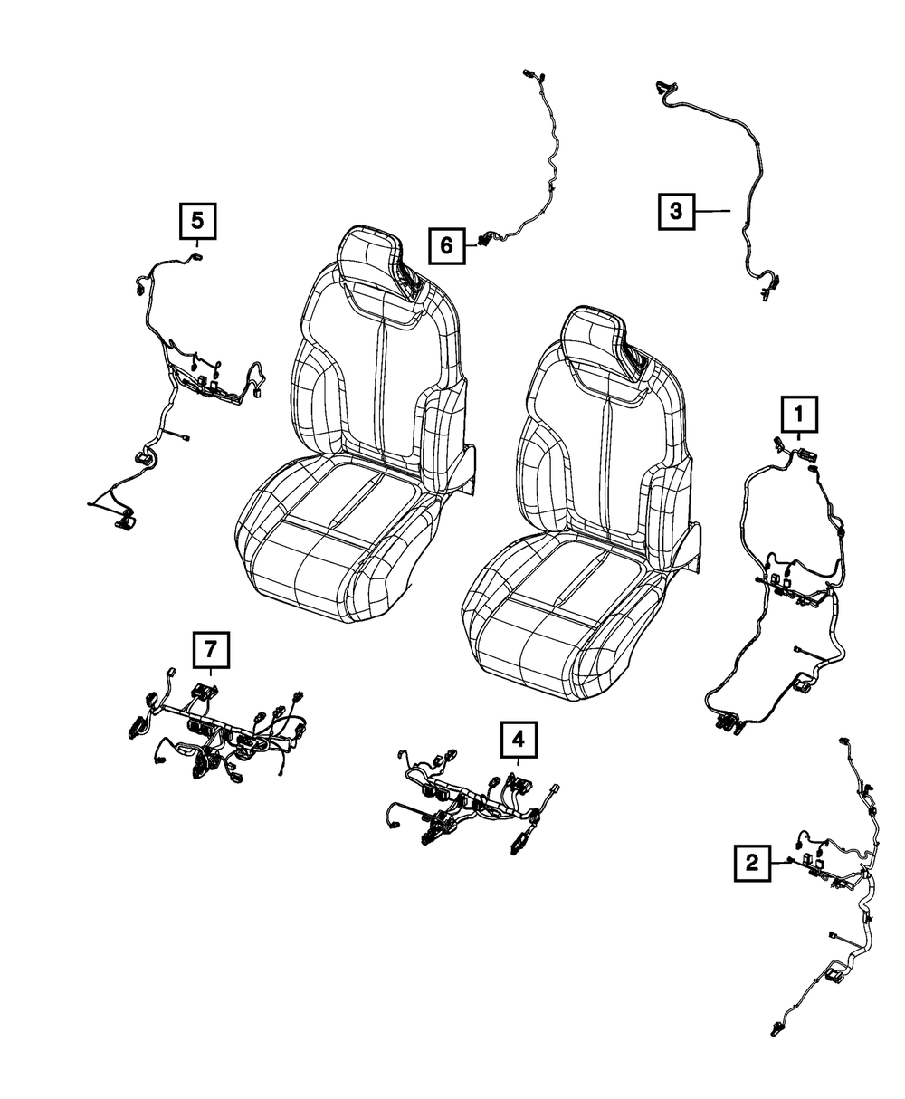 Genuine Mopar Seat Back Wiring 68486890AE