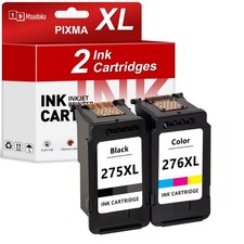 2 Pack PG-275XL CL-276XL Ink Cartridges For Canon PIXMA TR4722 TR4700 TS3722