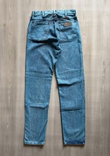 Vintage Wrangler Turquoise Acid Washed Jeans Womens 11x32 Made In USA