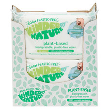 Kinder by Nature Plant Based Baby Wipes - 100 Biodegradable Compostable, 672