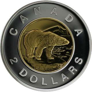 2006 Canada Toonie Proof Like Two 2 Dollars Double Date 1996 2006 Coin