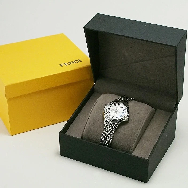 Sale! Fendi Women\'s Diamond 33mm Watch! Comes with box Fendi Crazy Carats 33mm Quartz 10500L White Diam/Topaz Dial  main image 4