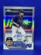 2023 Topps Chrome Jonathan Aranda RC Refractor Auto /499 Tampa Bay Rays Mexico 