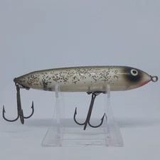 Heddon #9250 SS Nose Line Tie Zara Spook Silver Flitter Vintage Topwater Lure