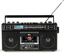 Grabadora Reproductor De Casete Retro Con Bluetooth Radio Am Fm Y Altavoces
