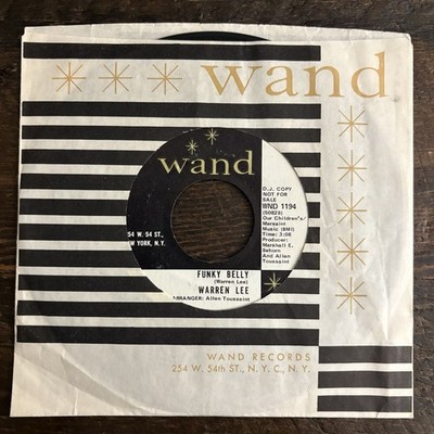 Warren Lee Funky Belly Born In The Ghetto Wand Funk 45 Dj Copy Allen Toussaint