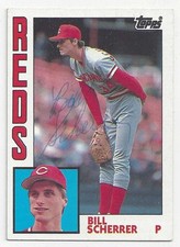 BILL SCHERRER Cincinnati Reds 1984 Topps #373 Signed Card