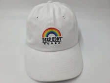 Deep Eddy Vodka Rainbow Pride Strapback Adjustable Hat Cap LGBTQ Men Women White