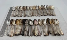 Lot of 100 Assorted Vintage Silverplate Teaspoons - Lot#337