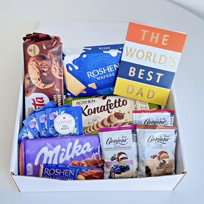 Chocolate Gift Box for Men, Birthday Father's Day Care Package Christmas Fall