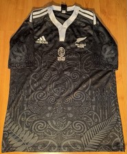 New Zealand Maori All Blacks 100 Years Rau Tau Rugby Shirt Adidas Size 2XL Men