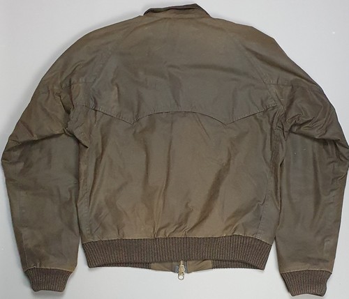 Barbour Steve McQueen Merchant Wax Bomberjacke Herren Medium Olivgrün Biker - Bild 2 von 9