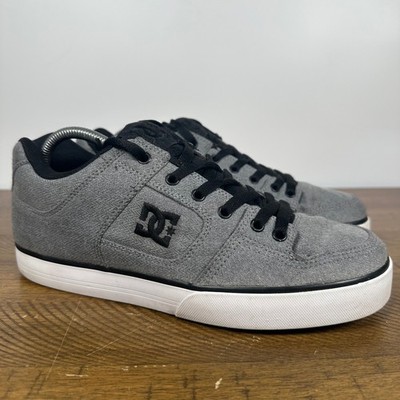 DC Shoes Sneakers Mens 9 Gray Pure TX SE Low Top Skateboarding Streetwear Y2K
