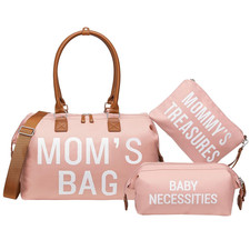 printe Mommy Diaper Bag Tote for Girls with 2 Organizer Pouches, Large Capacity