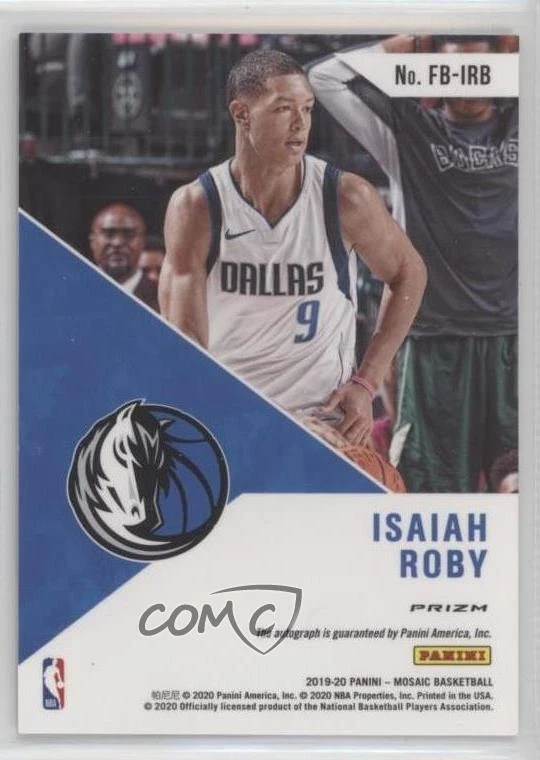 2019-20 Panini Mosaic Fast Break Auto Isaiah Roby #FB-IRB Rookie Auto RC - Image 2 of 2