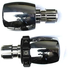 Kaoko Chrome Throttle Lock w/Bar-End Weights - HDBB.C