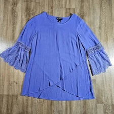 I.N. Studio Womens Sz Small Top Blouse Purple