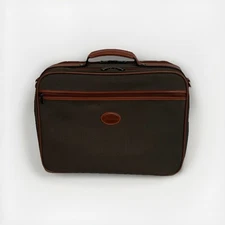 Longchamp Vintage Recycled Canvas Briefcase Overnight Bag