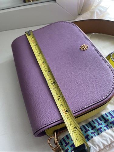 Tory Burch Emerson E/W Flap Adjustable Shoulder Bag, $498. Lavender/neon - Picture 11 of 19