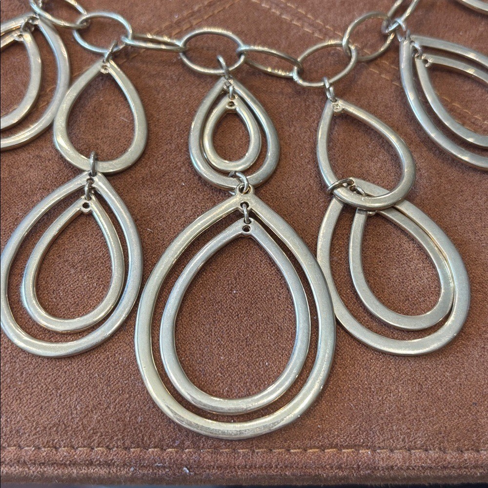 Gold Statement Necklace by Cache - image 2