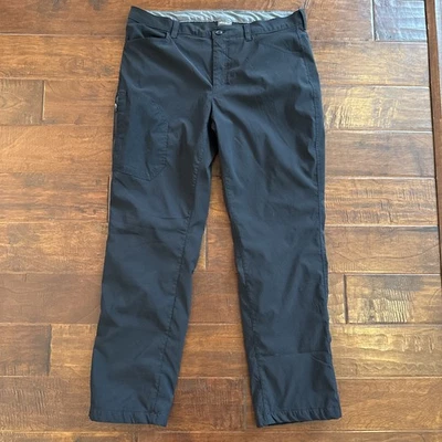 Eddie Bauer Fleece Lined Pants Men 40X32 Black Hiking Tech Cargo Outdoor Stretch - Image 1 of 4