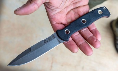 Al Mar Sere Operator Fixed Knife 4'' 154CM Steel Talon Blade Black G10 Handle
