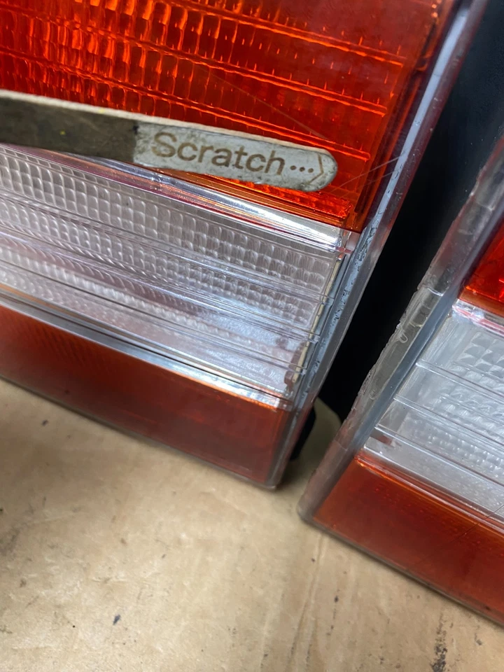 1990 to 1994 Lexus LS400 Left+Right Set JDM Red Clear Tail Lights t5021 DG - Image 4 of 4