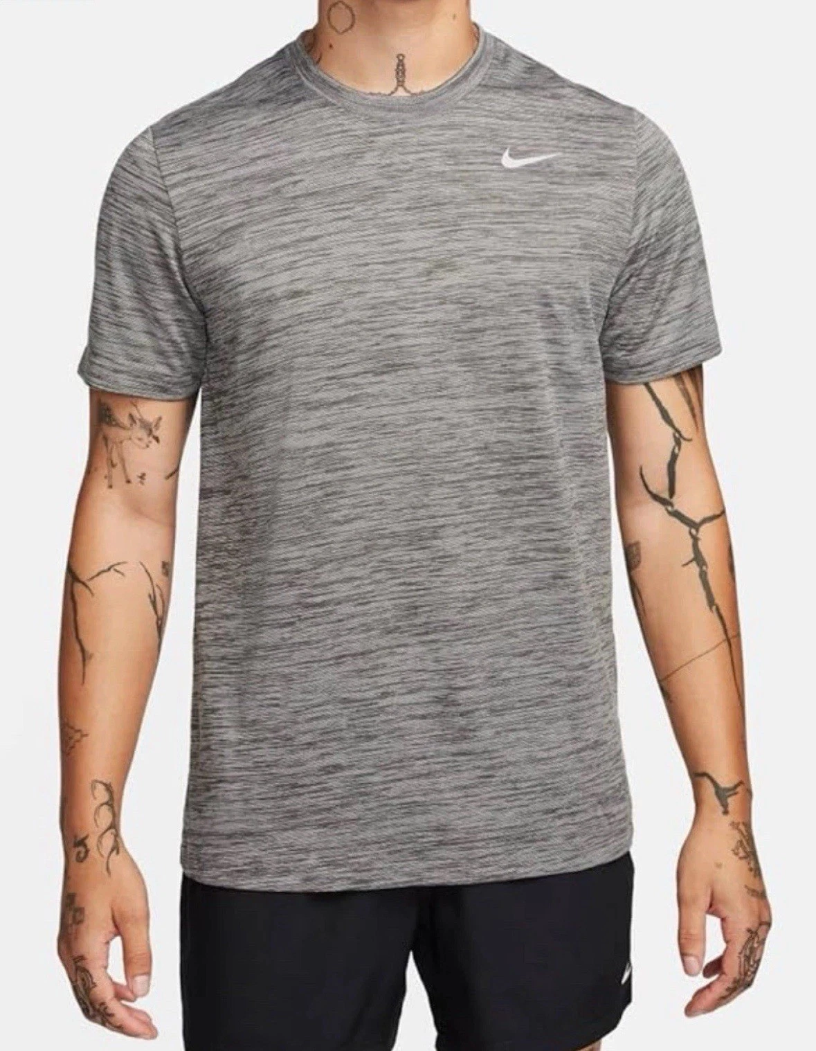 Nike Iron Grey Dri-FIT Veneer Training T-Shirt Men’s Size Small FQ3808-068
