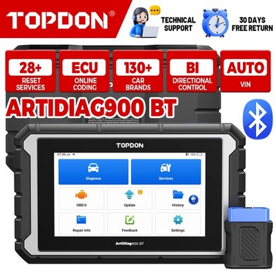 TOPDON AD900BT Bidirectional OBD2 Scanner All System Kёy Coding Active Test Tool