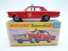 VINTAGE MATCHBOX SUPERFAST No.59a FORD GALAXIE FIRE CHIEF IN ORIGINAL BOX 1970