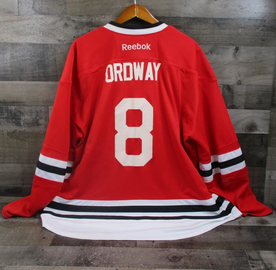 Camiseta de hockey Union Knights para hombre XL roja negra blanca NCAA hockey Reebok ORDWAY 8 Foto 3 de 4