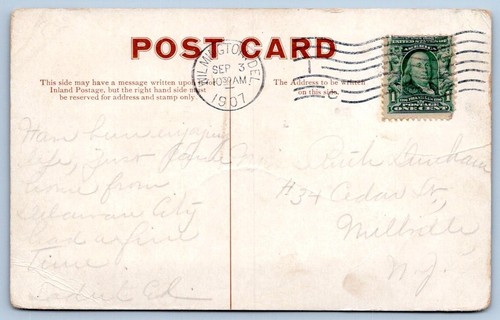 Postal de George A Wolf 1907 King Street Market Wilmington Delaware - Imagen 2 de 2