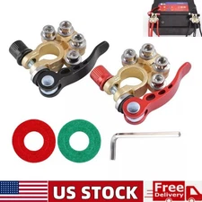 2x Car Battery Terminal Connectors Quick Release Disconnect Positive Negative US